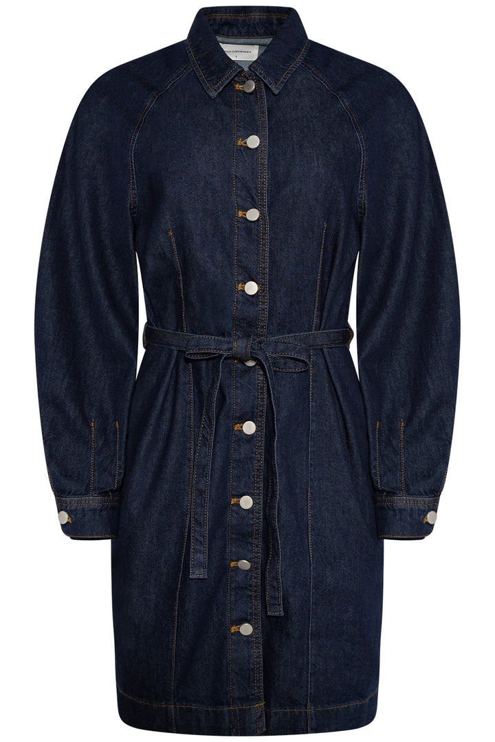 Sana Lis Denim Shirt Dress Dark Blue Wash