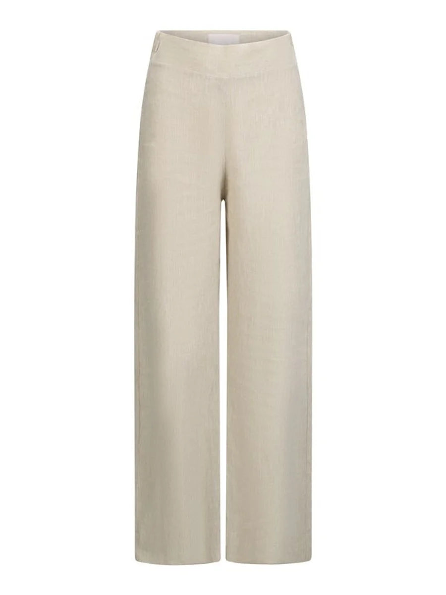 Molly Linen Pants Beige Melange