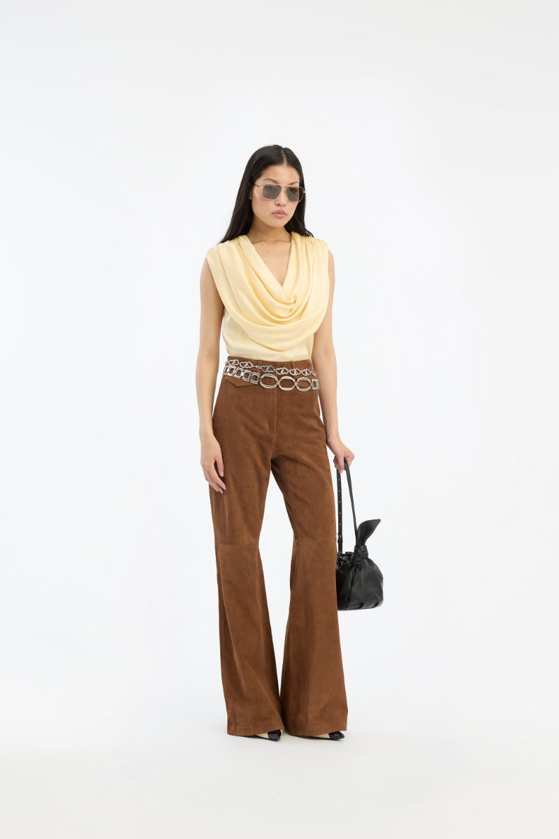 Chiffon Waterfall Top Italian Straw
