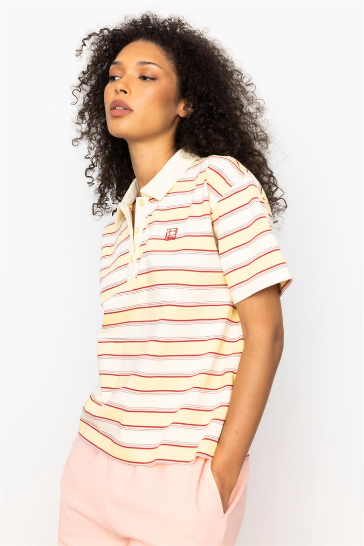 Evelyn Polo Tee Sunny Stripe