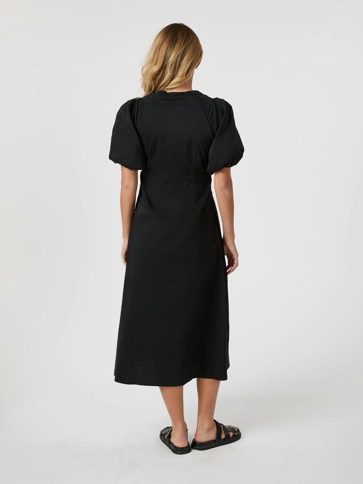 Illana Poplin Dress Black
