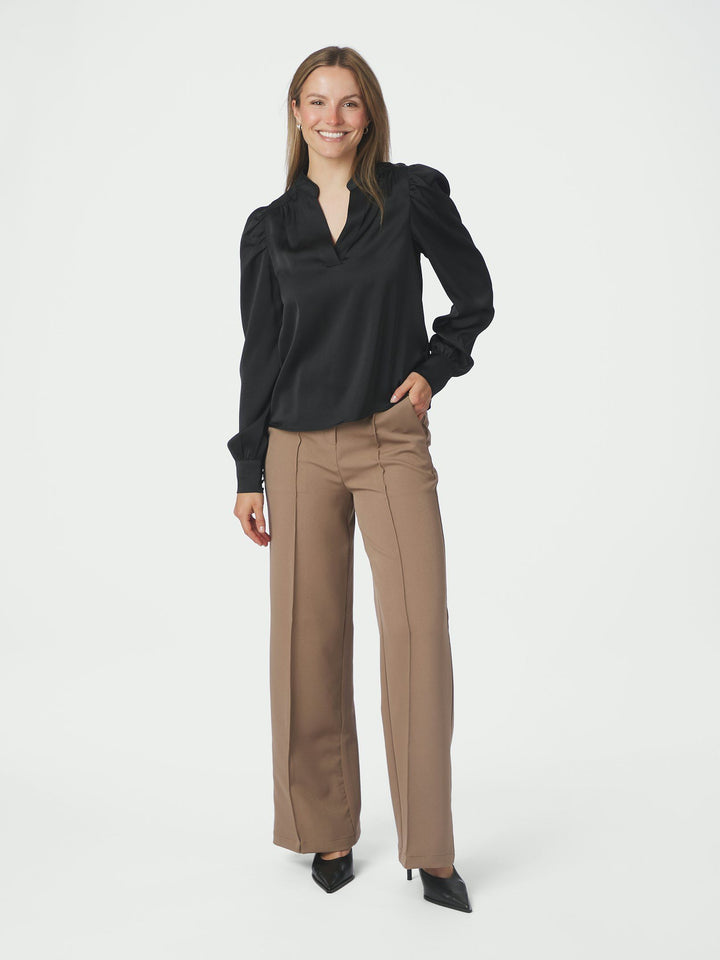 Rosslyn Heavy Sateen Blouse Black