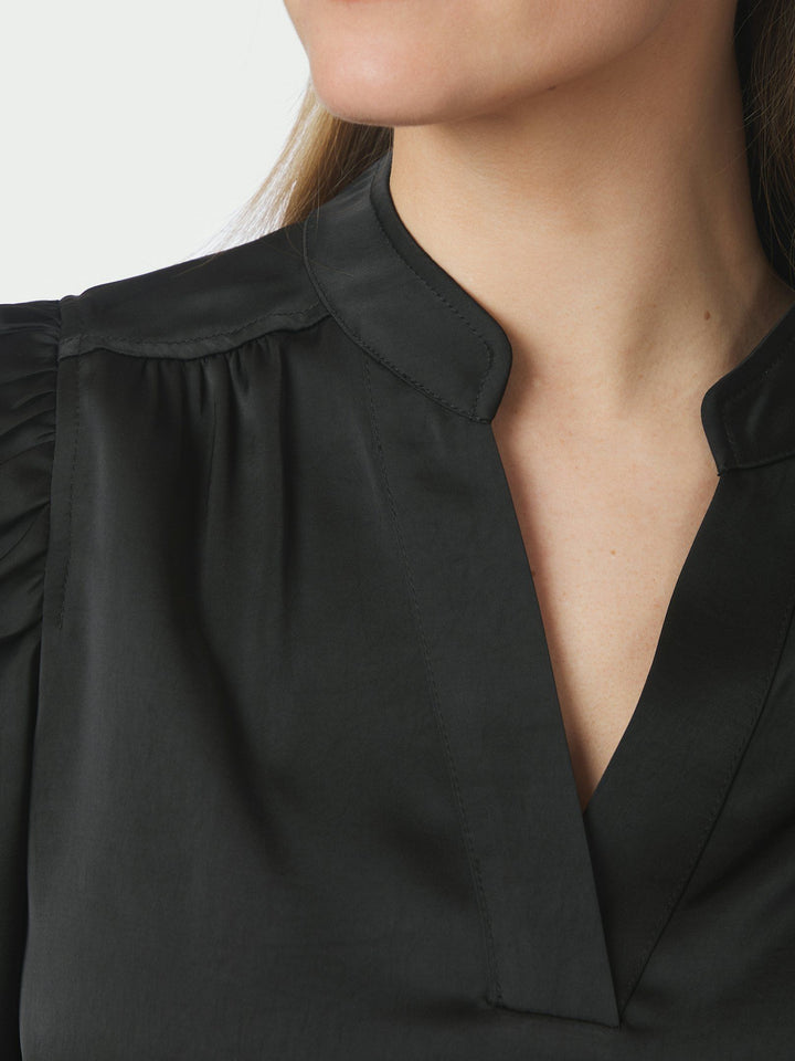 Rosslyn Heavy Sateen Blouse Black