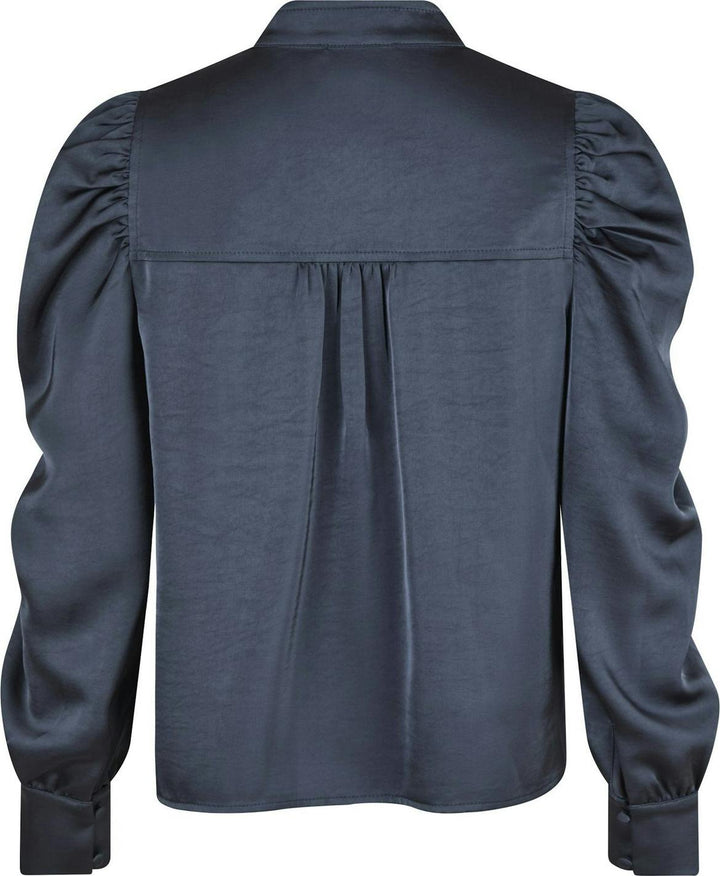 Rosslyn Heavy Sateen Blouse Midnight Blue