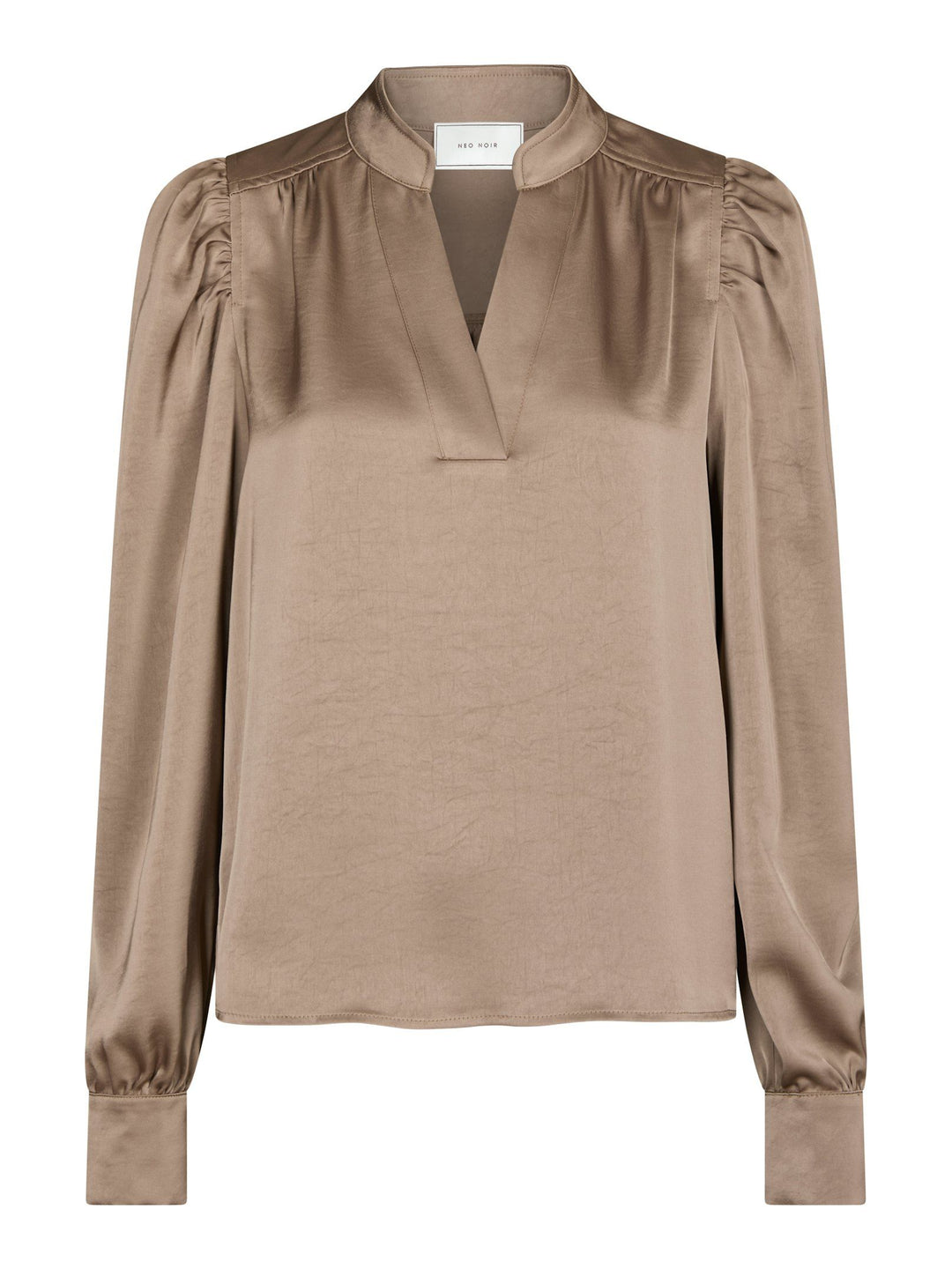 Rosslyn Heavy Sateen Blouse Dark Taupe