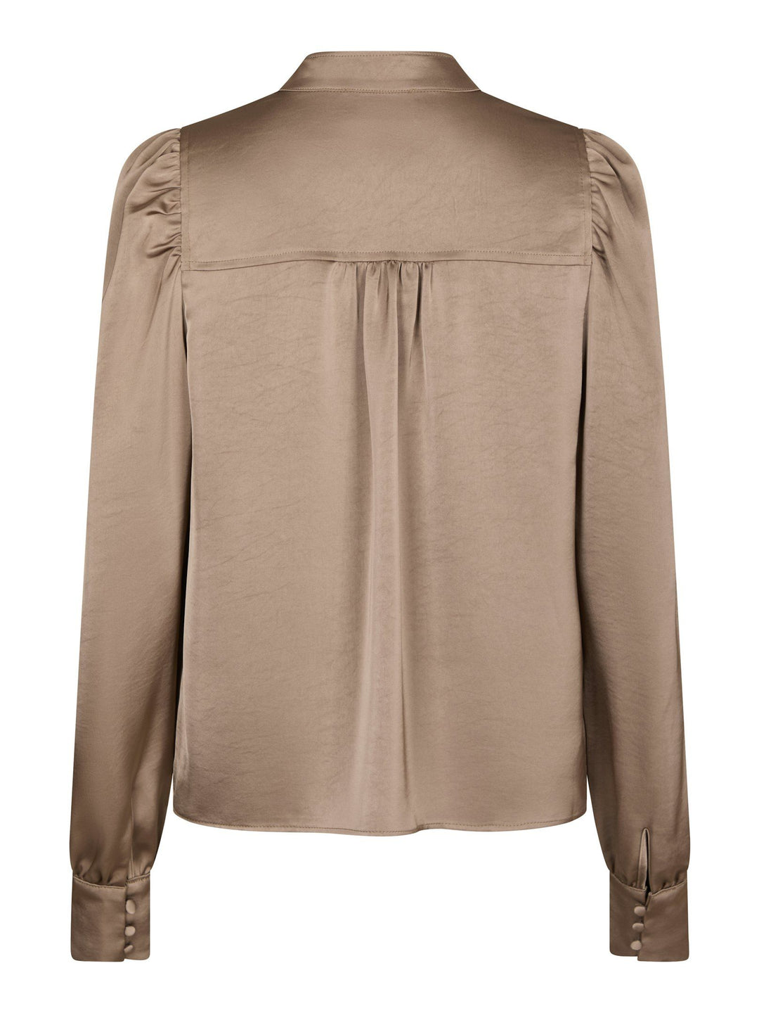 Rosslyn Heavy Sateen Blouse Dark Taupe