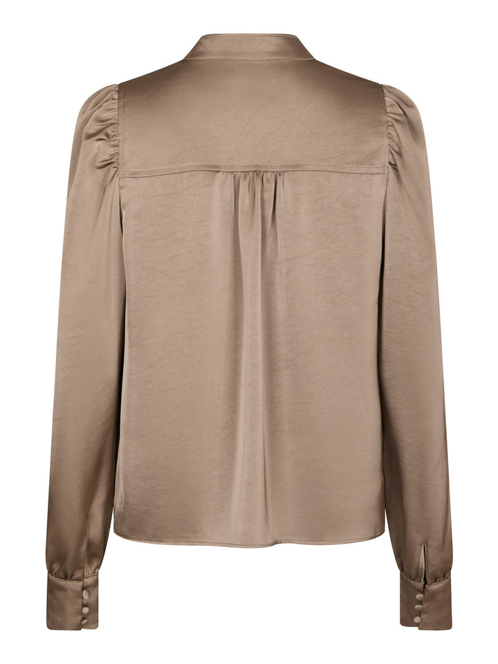 Rosslyn Heavy Sateen Blouse Dark Taupe
