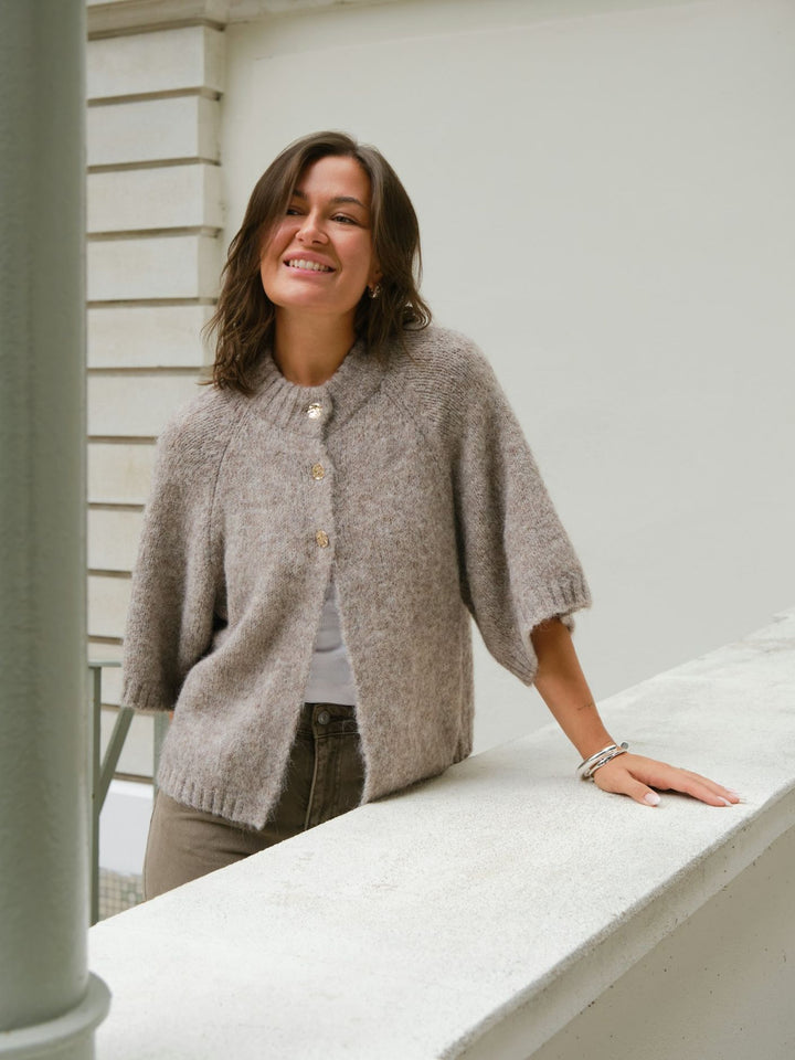 Benuta Fluffy Cardigan Beige Melange
