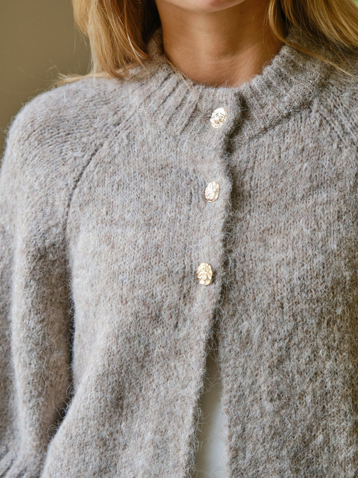 Benuta Fluffy Cardigan Beige Melange