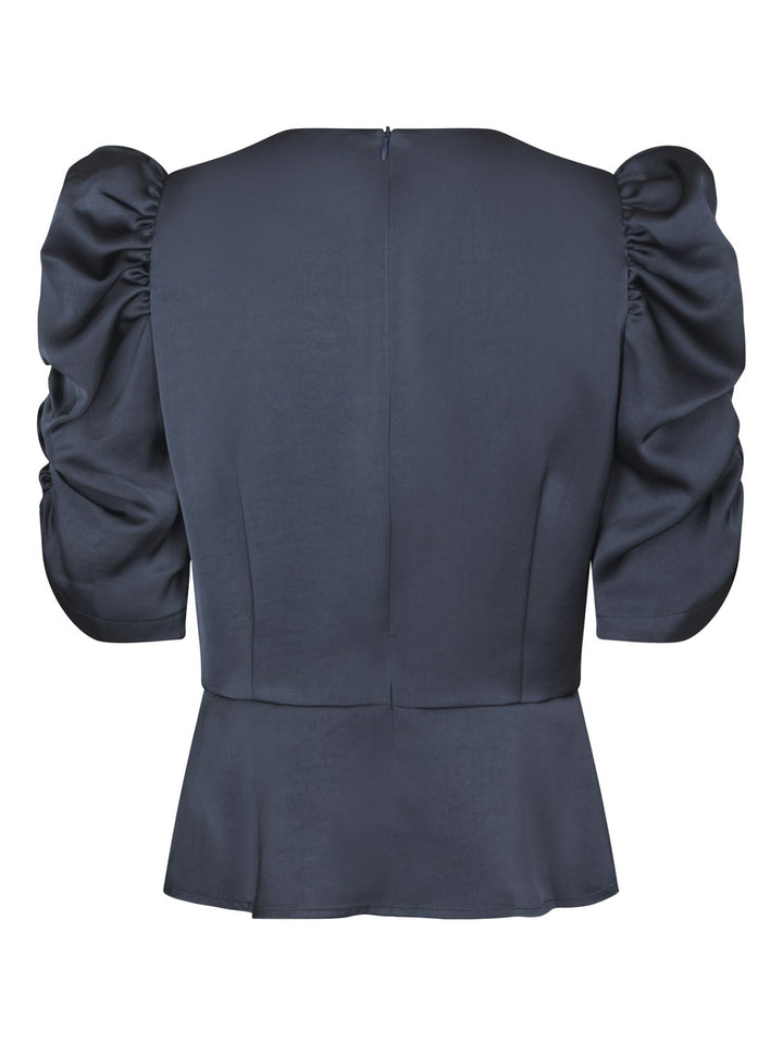 Benua Heavy Sateen Blouse Midnight Blue