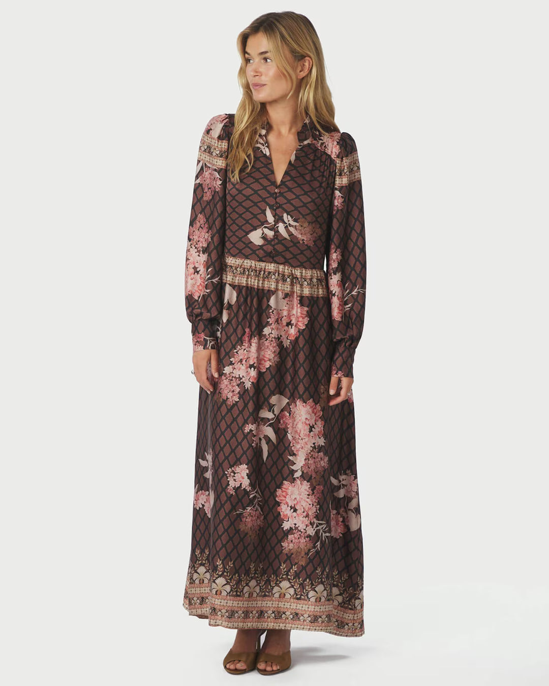Nova Botanical Border Dress Black