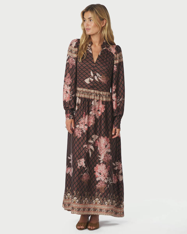 Nova Botanical Border Dress Black
