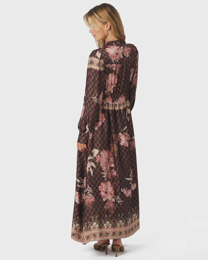 Nova Botanical Border Dress Black
