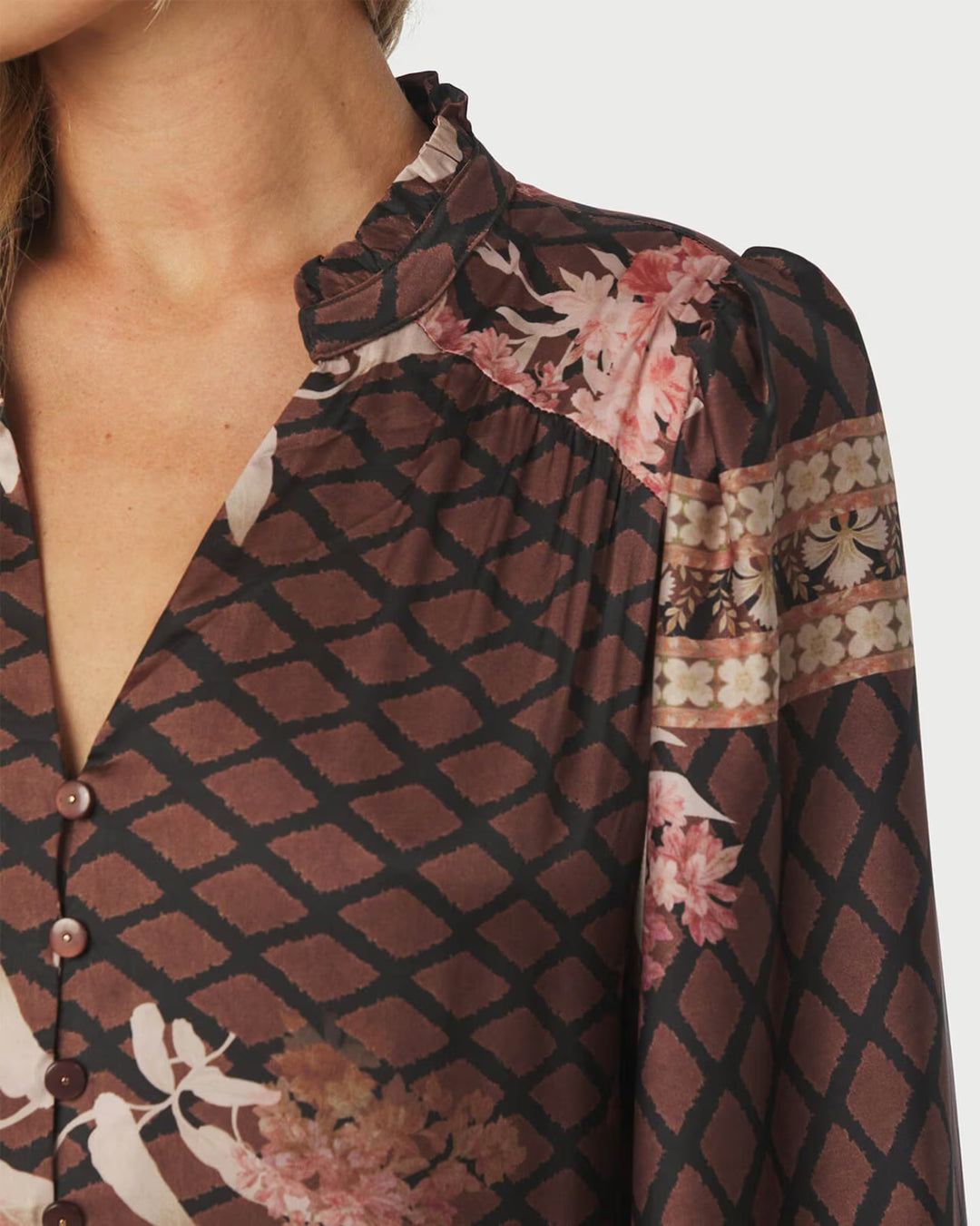 Nova Botanical Border Dress Black