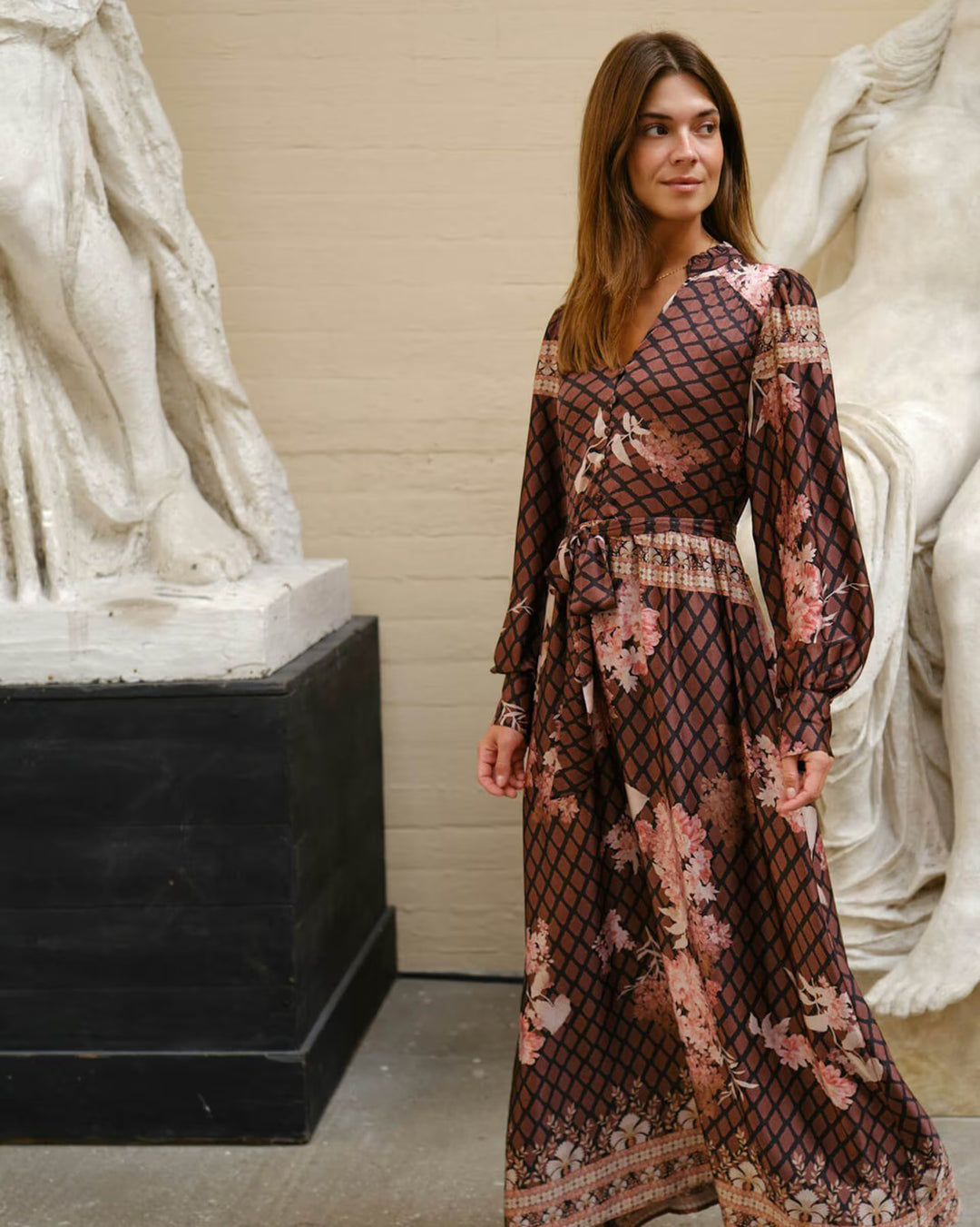 Nova Botanical Border Dress Black