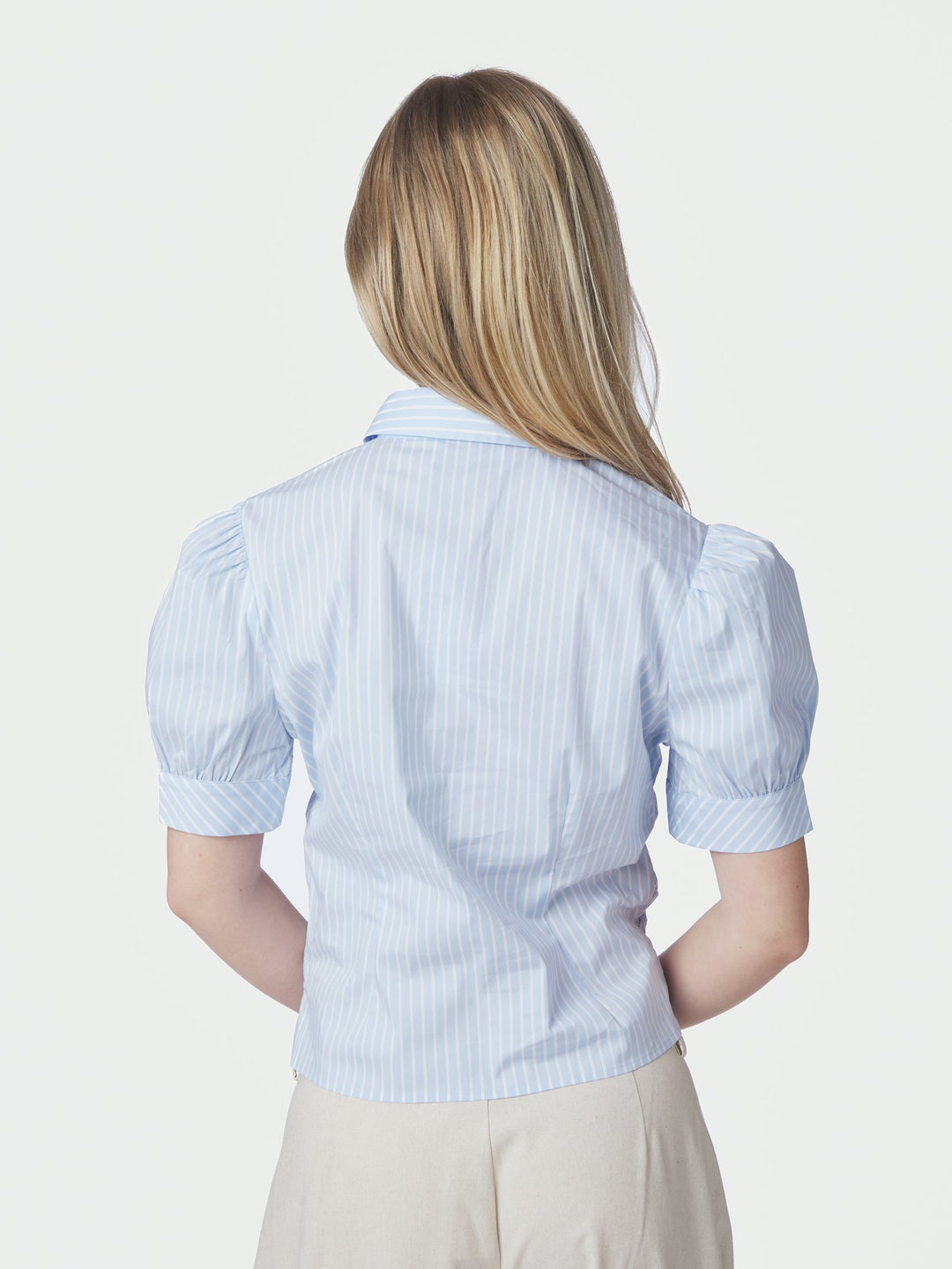Frannie Soft Stripe Shirt Light Blue