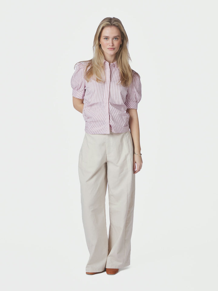Frannie Soft Stripe Shirt Light pink