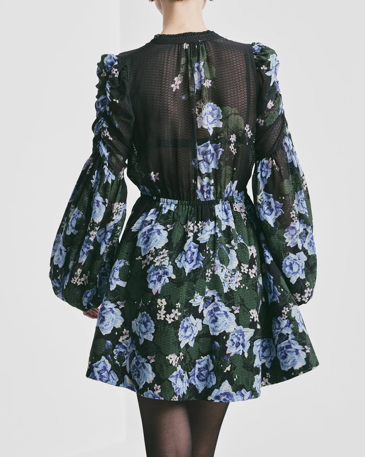 Georgette V-Neck Dress Amadora
