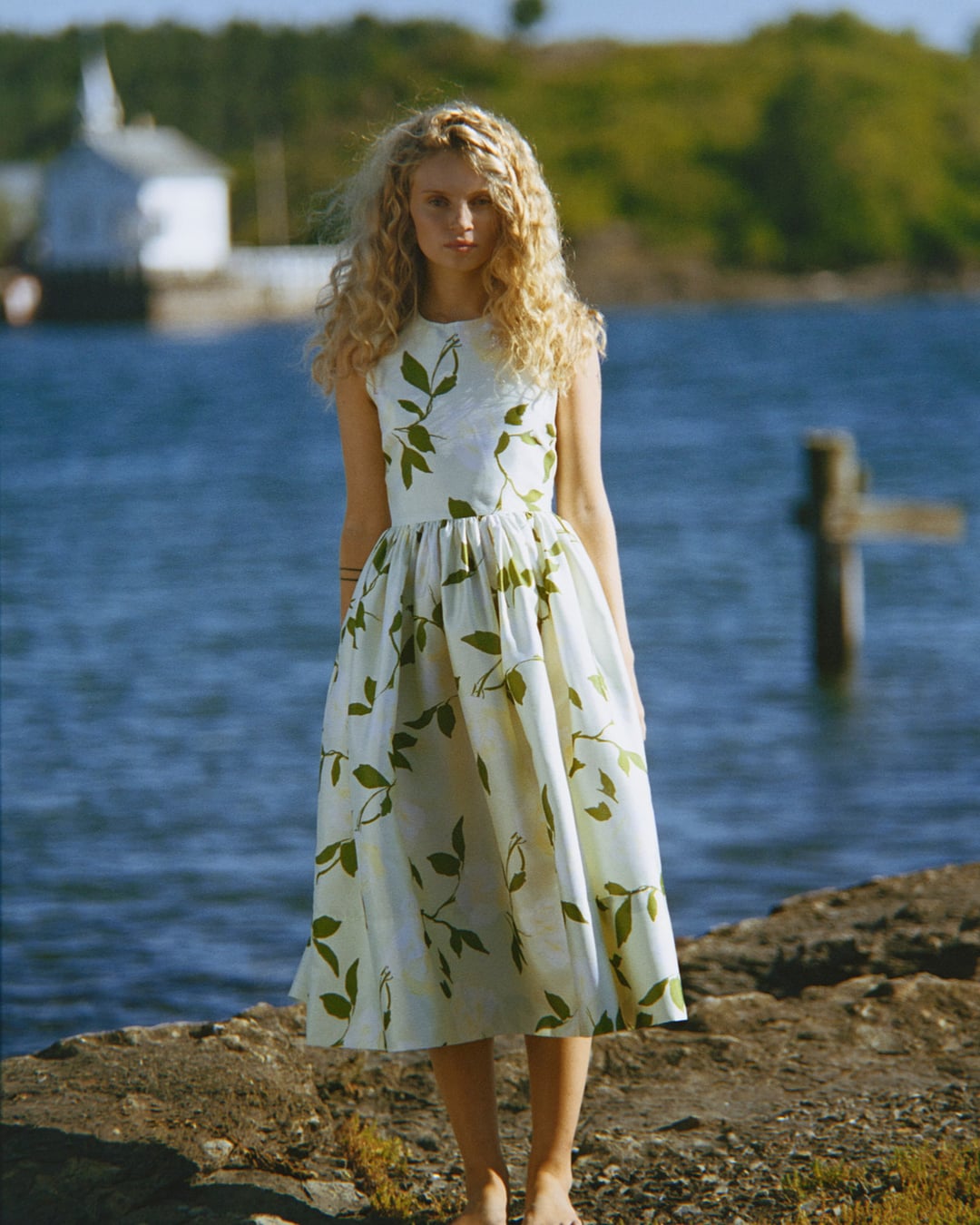 Taffeta Midi Dress Soft Pastel