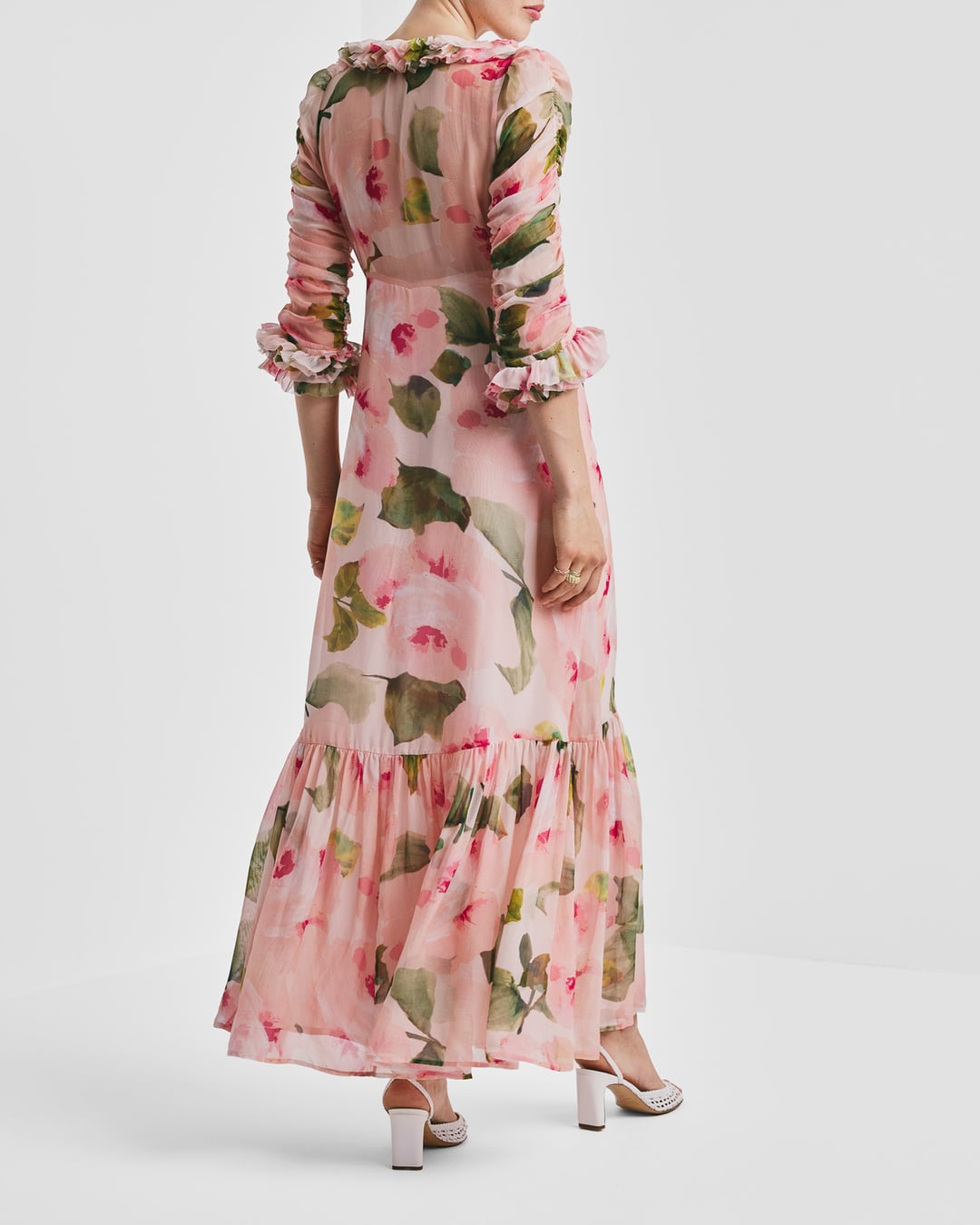 Organza Ruffle Dress Rosette