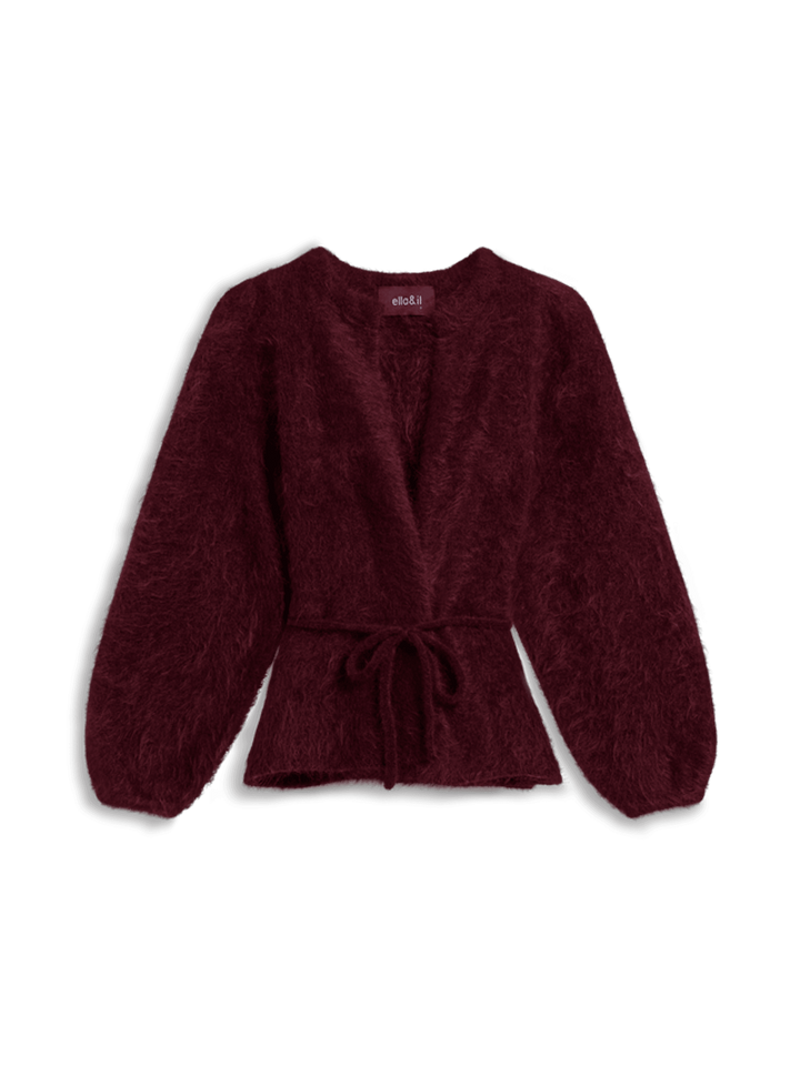 Fredrikke Chunky Cardigan Oxblood