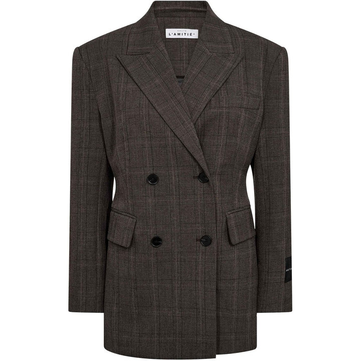 Waist Fit Check Blazer Mocca