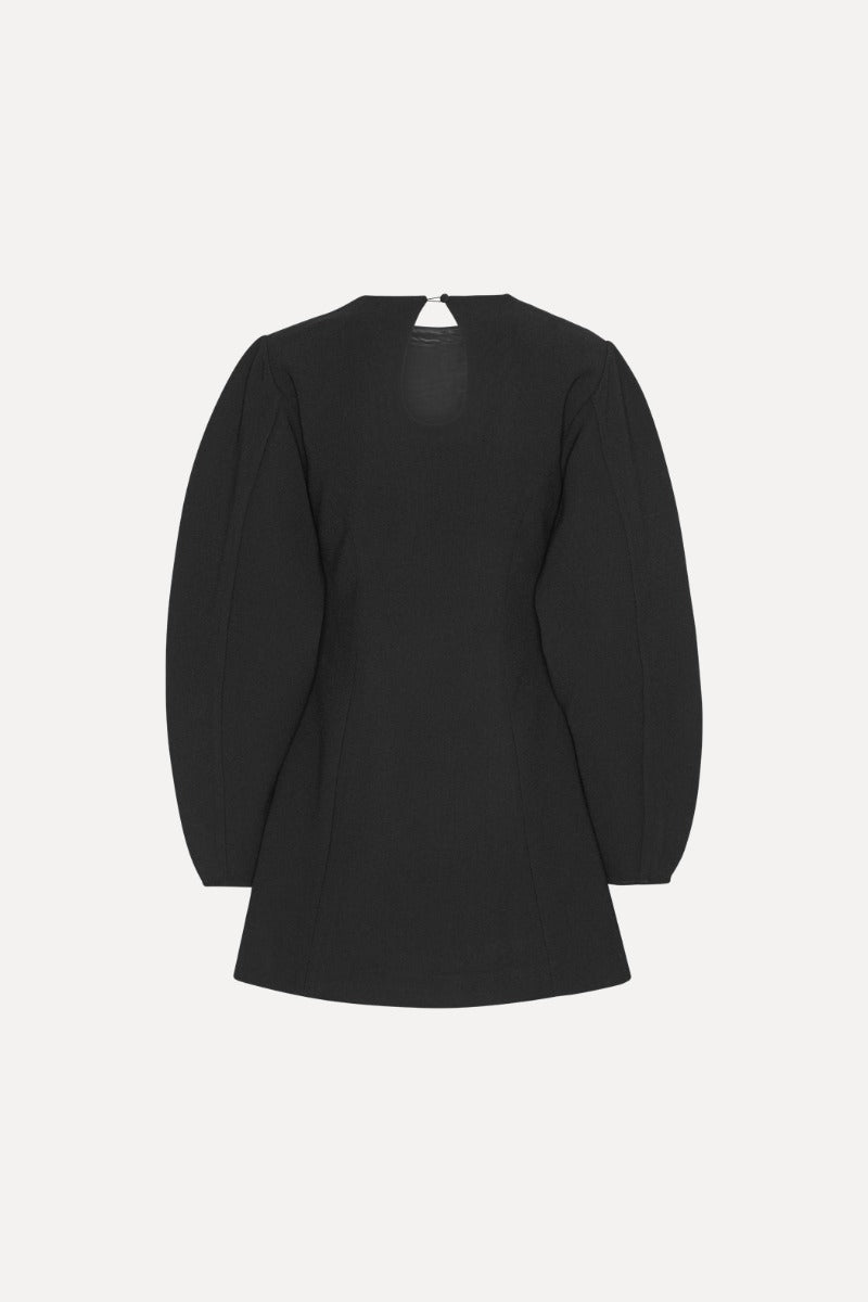 Suiting Flared Mini Dress Black