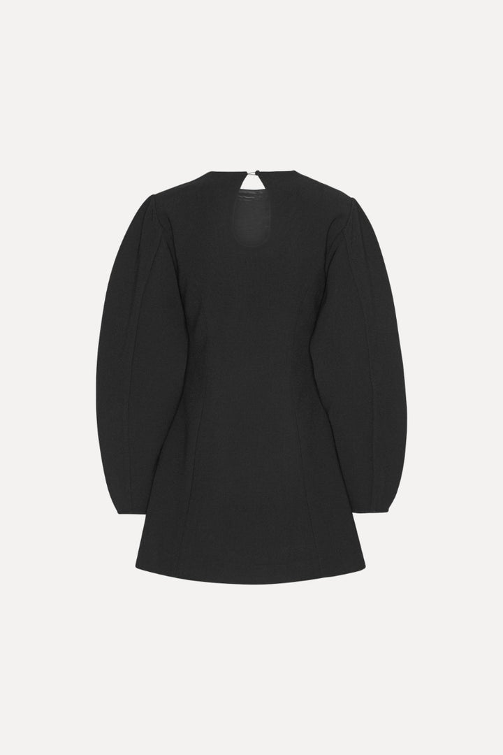 Suiting Flared Mini Dress Black