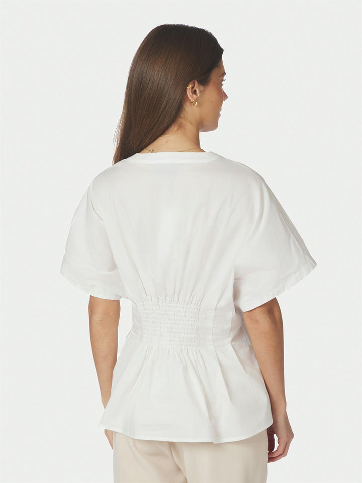 Adamma Poplin Blouse White