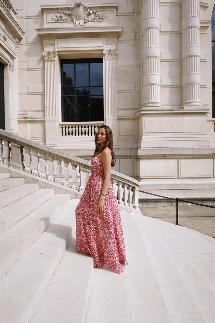 Bree Dress Berry Viola Print