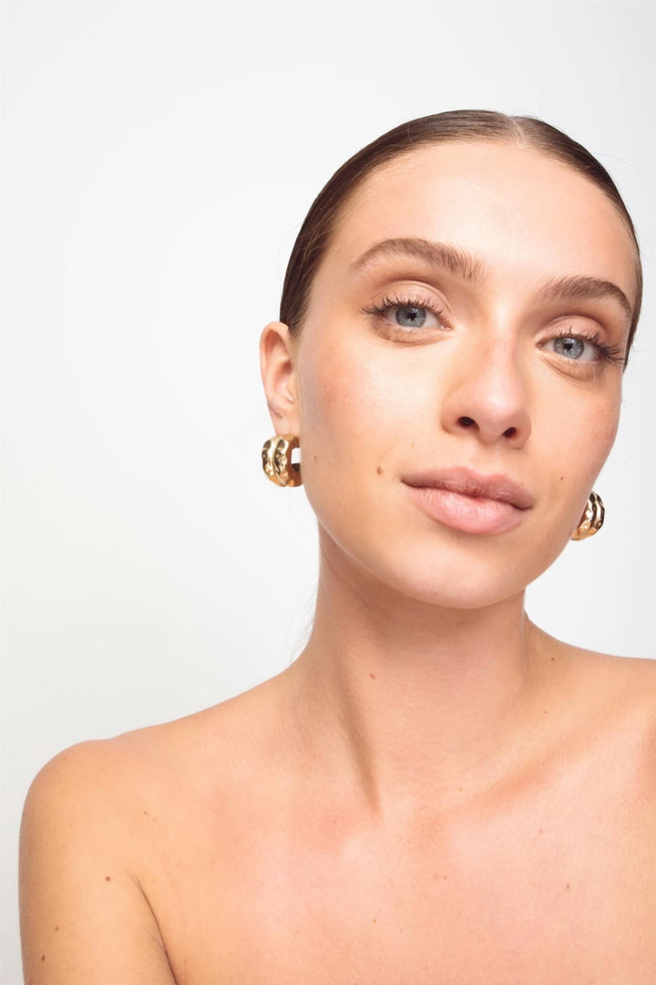 The Big Double Earrings Gold