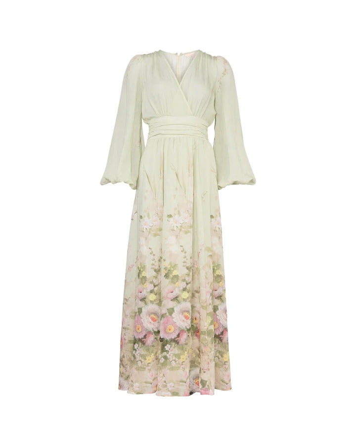 Viscose V-Neck Dress Growing Garden