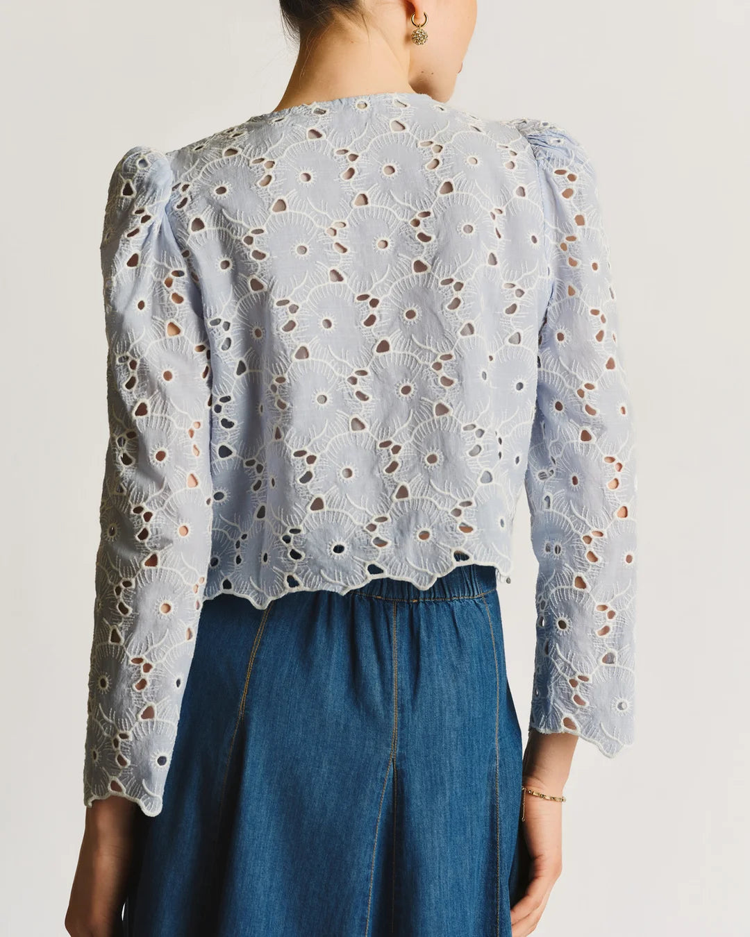 Broderie Anglaise Jacket Light Blue