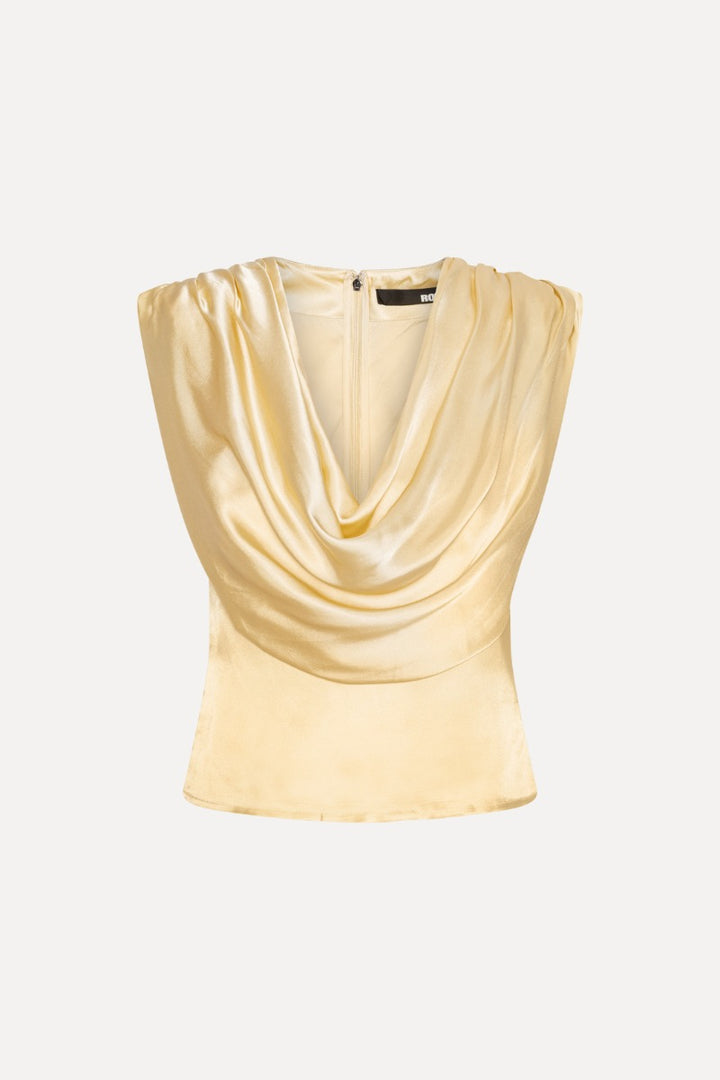 Chiffon Waterfall Top Italian Straw