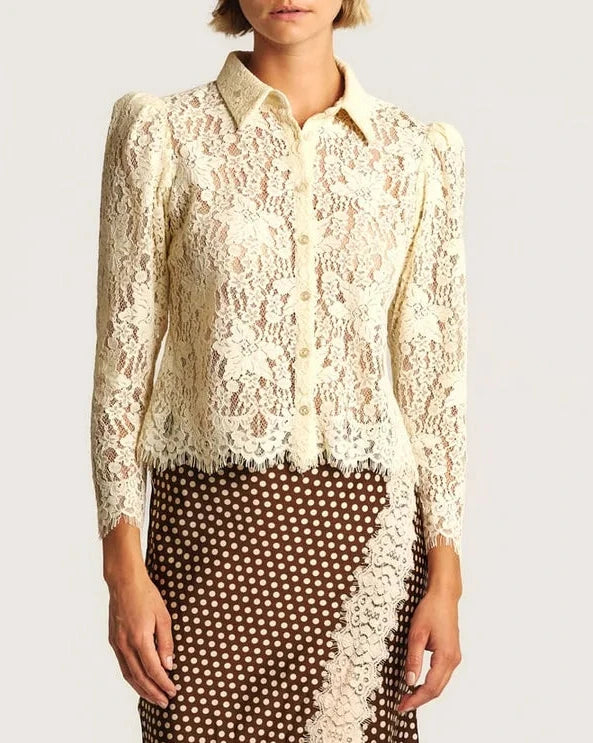 Lace Shirt Vintage White