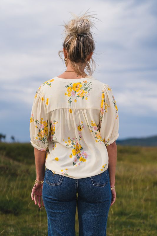 Irene 2/4 Shirt AOP Mimosa Flower