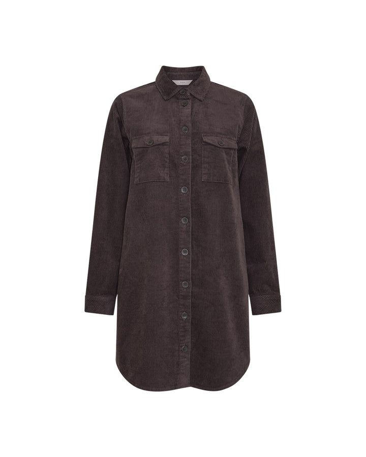 Ella Short Shirt Dress Black Coffee