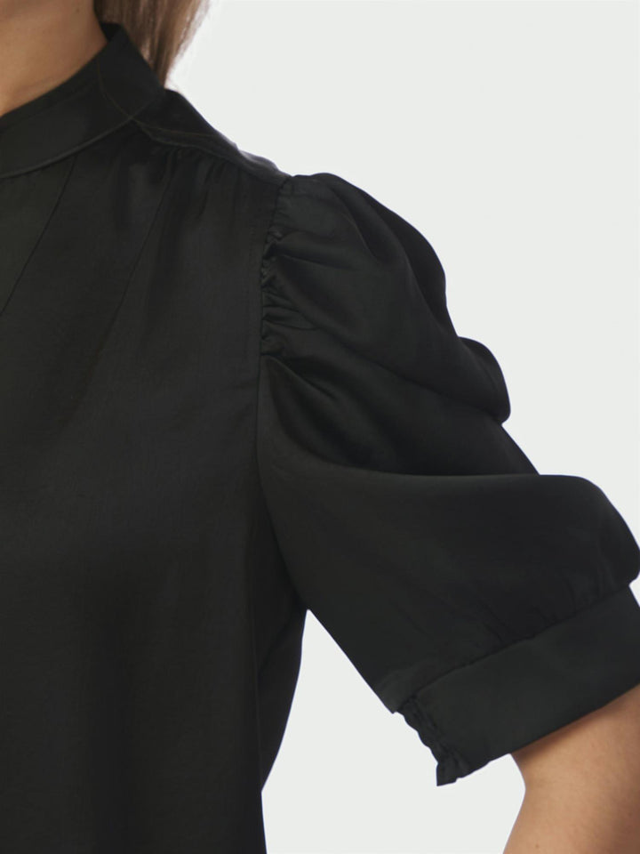 Roella Heavy Sateen Blouse Black
