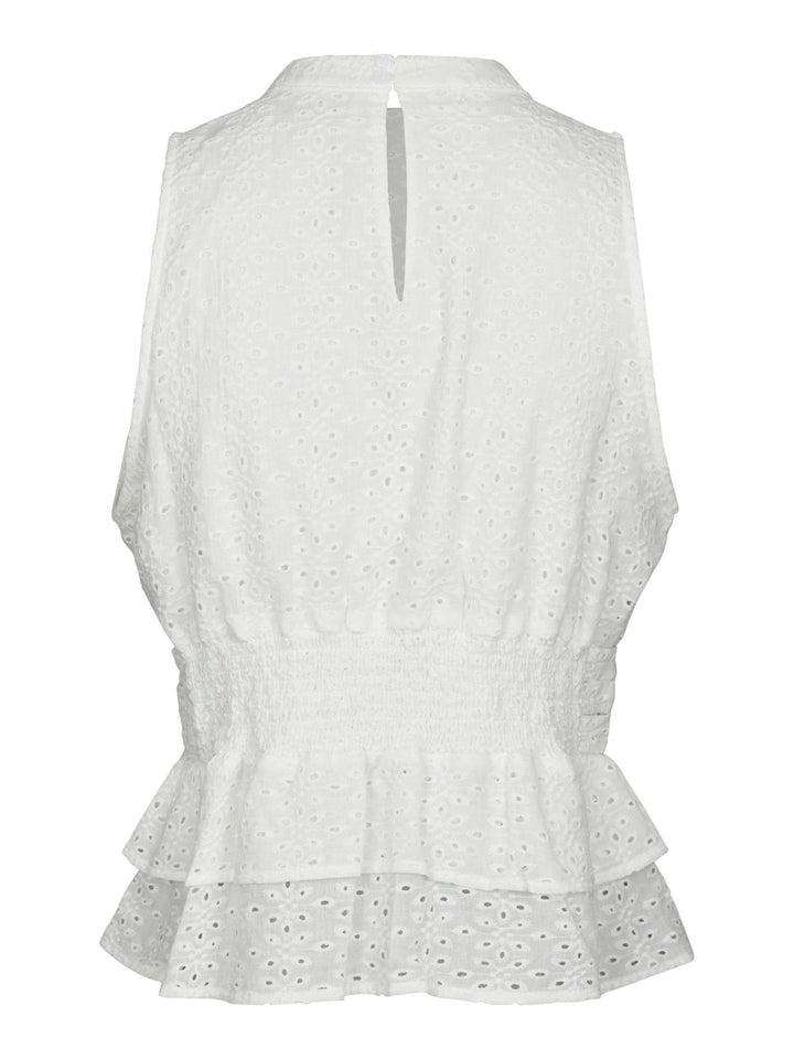 Ansol Emb Top Off White