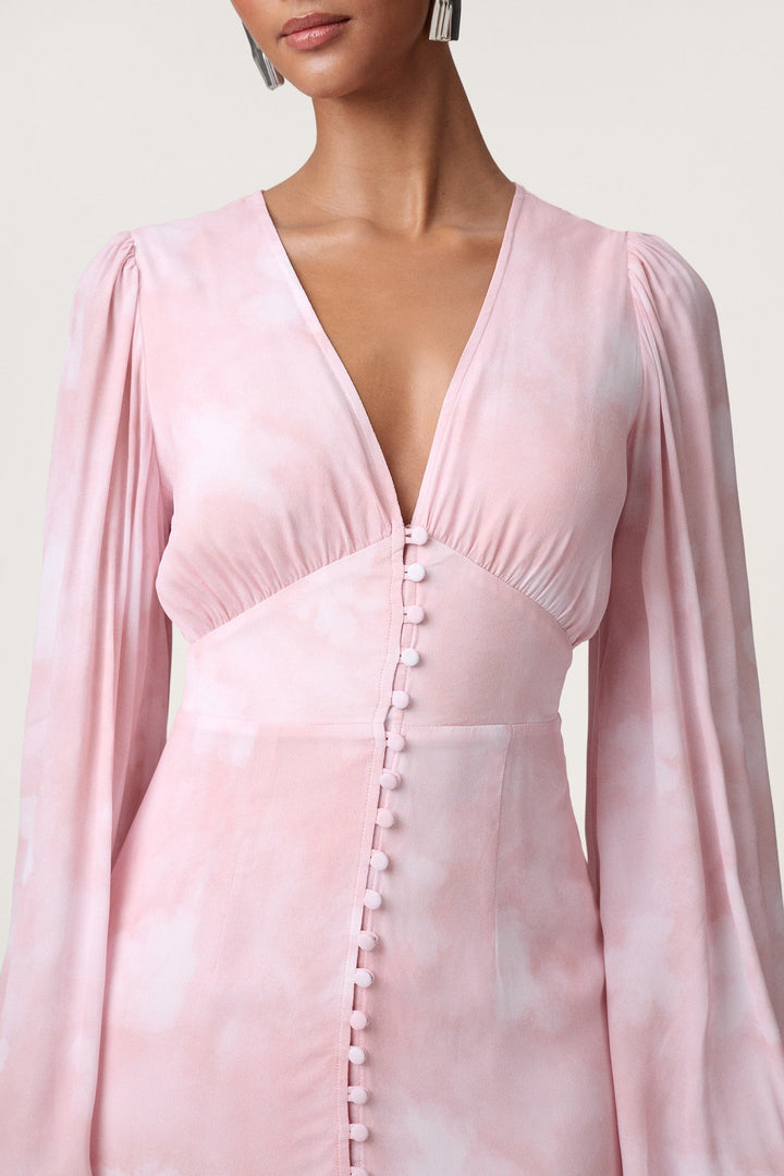 Positano Dress Blurred Pink