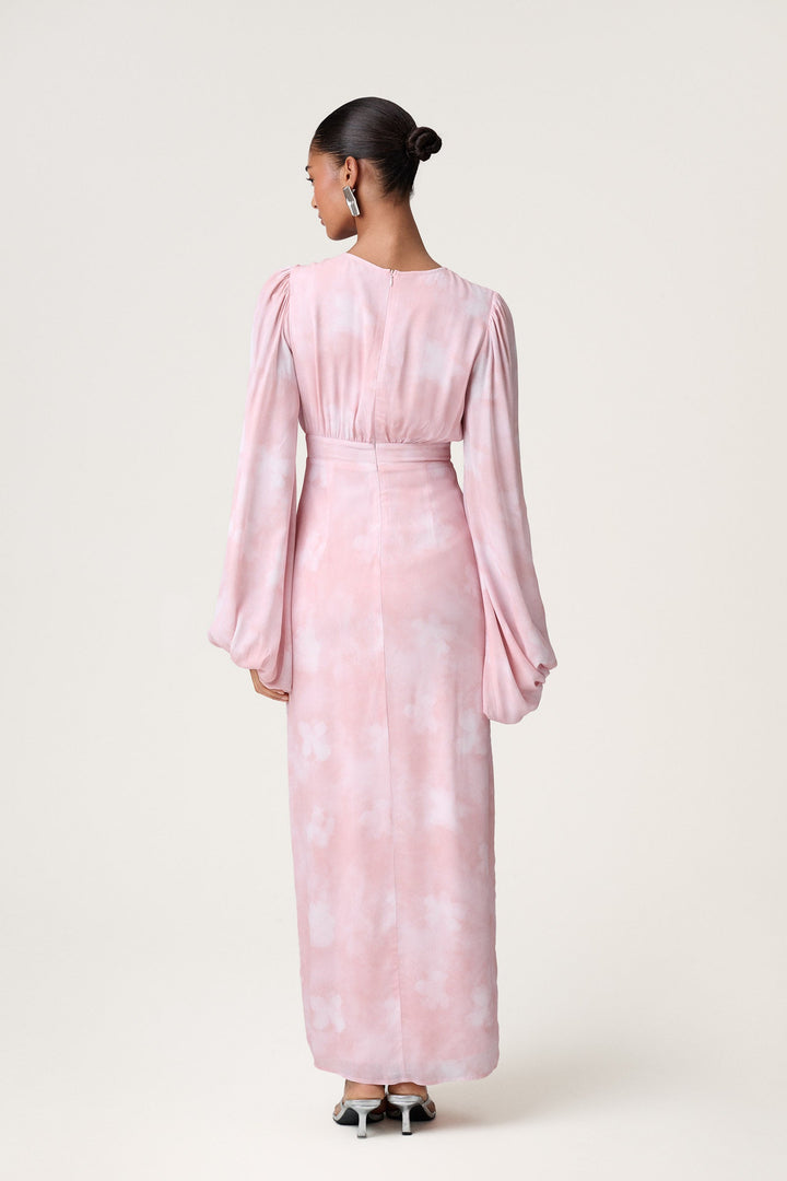 Positano Dress Blurred Pink