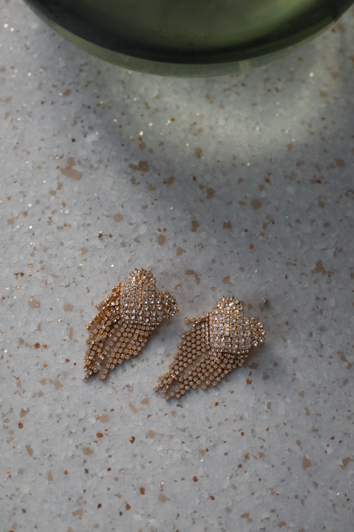 Cordelia Earrings Crystal Gold