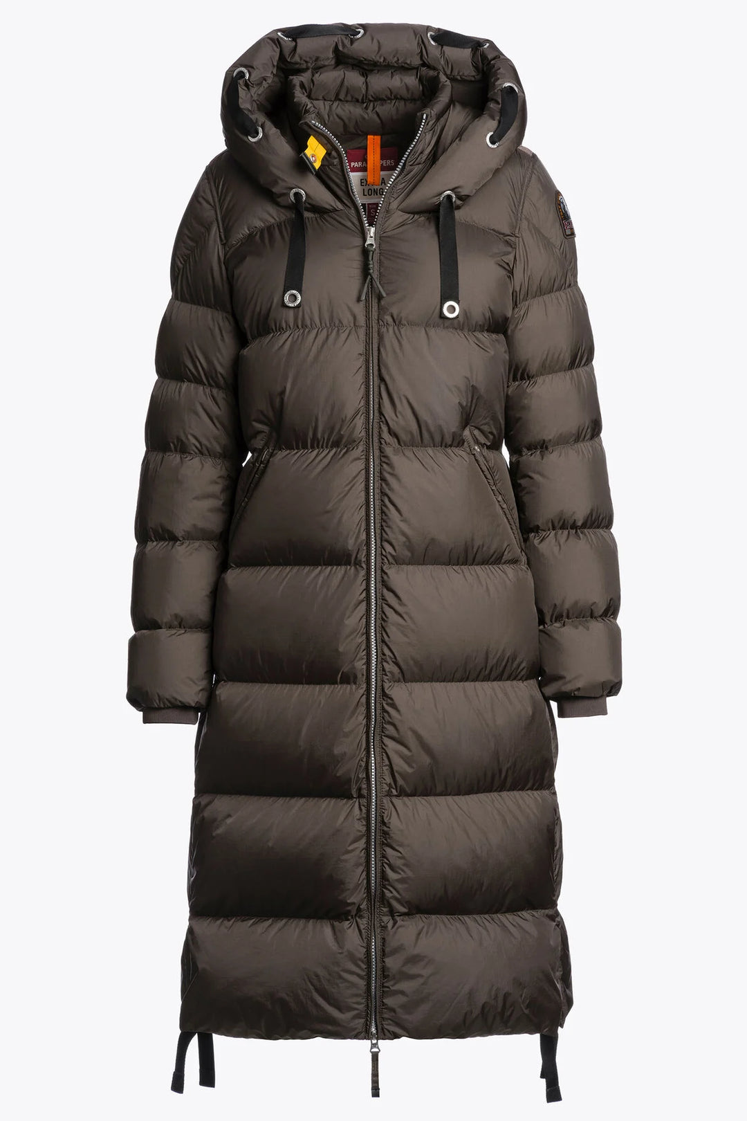 Panda Long Down Jacket Earth Brown