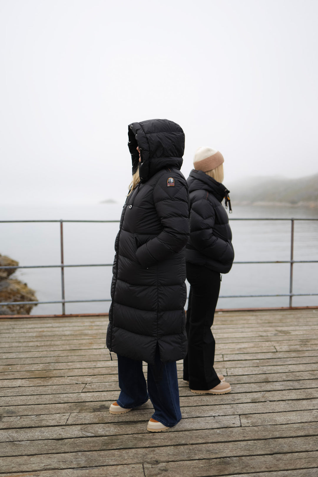 Panda Long Down Jacket Black
