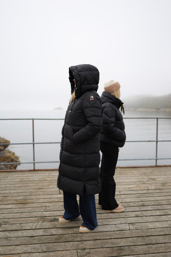 Panda Long Down Jacket Black