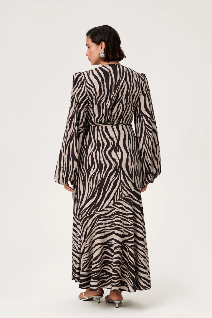 Portofino Maxi Dress Brown Zebra