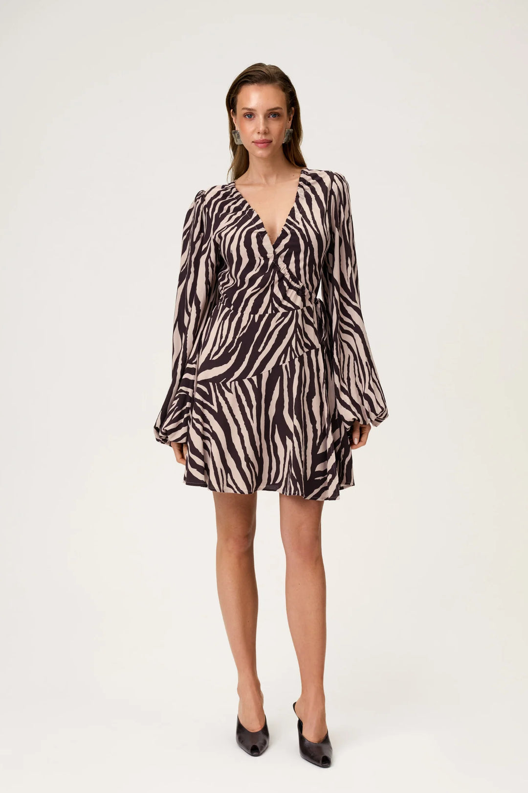 Portofino Mini Dress Brown Zebra