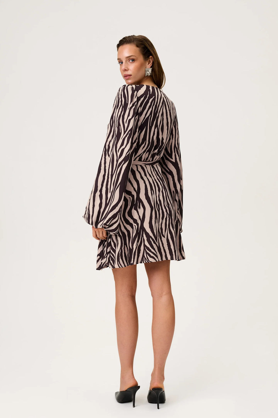 Portofino Mini Dress Brown Zebra