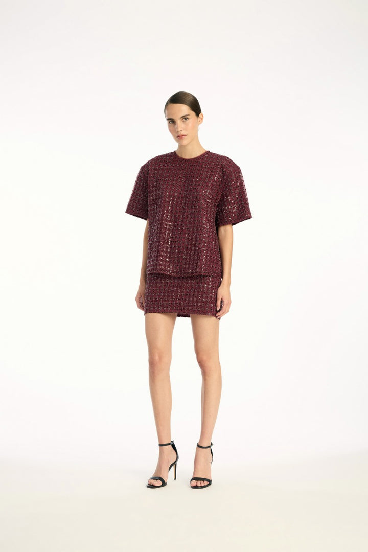 Beaded Oversized Top Zinfandel