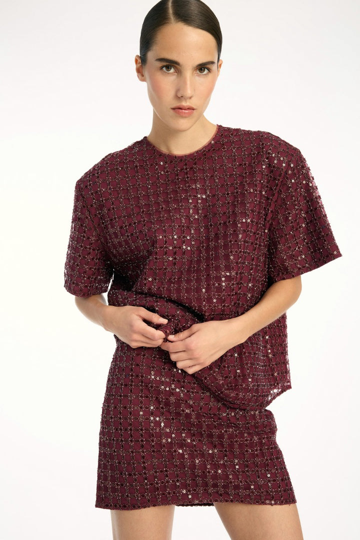 Beaded Oversized Top Zinfandel